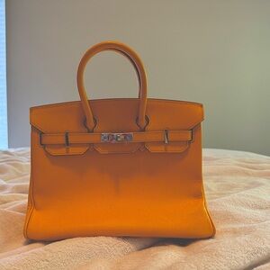 Hermes 25 Birkin handbag, yellow